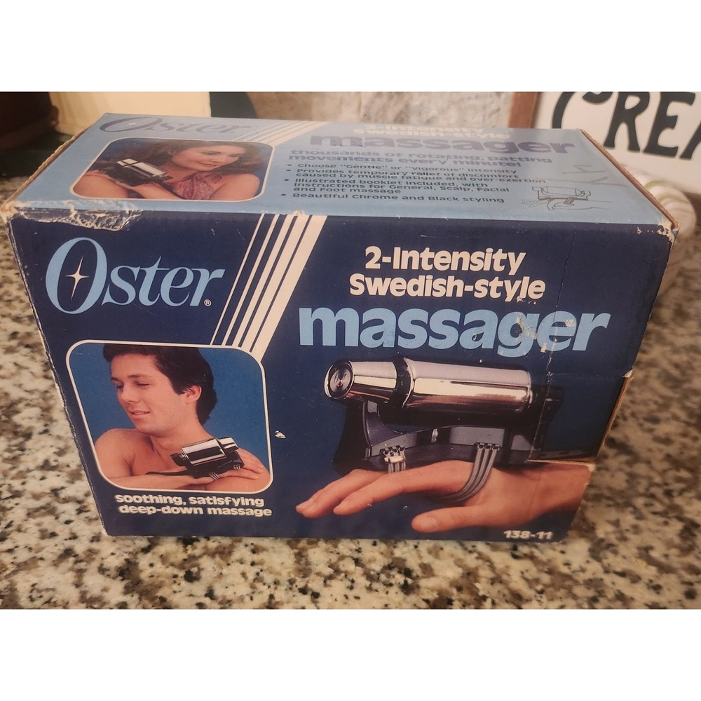 Vintage Oster 2-Intensity Swedish-Style Massager 138-11 Tested Working Org‎ Box
